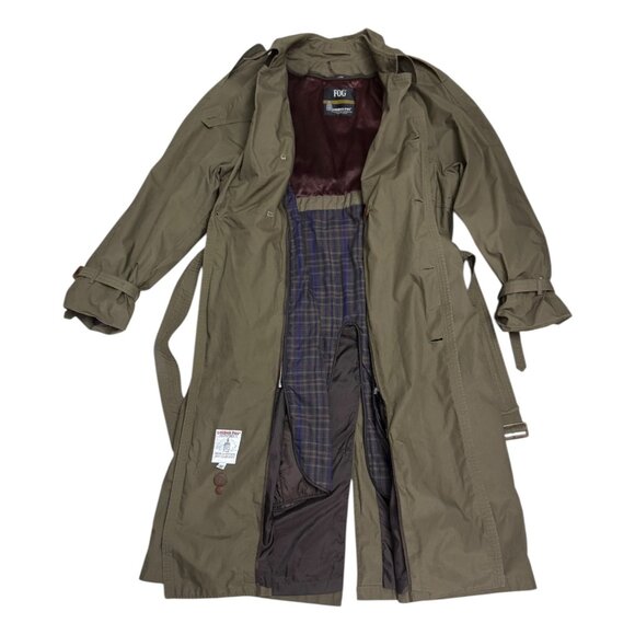 LONDON FOG Vintage Y2K Business Casual Luxury Long Trench Winter Coat Mens 42R - Picture 5 of 8